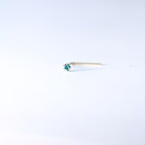 9kt Gold 1.5mm Nose Piercing L shaped with tiny 9k mark New!